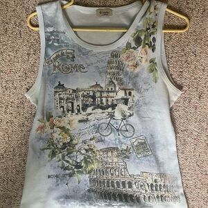 Cactus Light Blue Knit Top